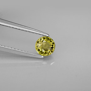 Tormalina naturale verde da 0,57 ct, taglio rotondo, VVS-VS