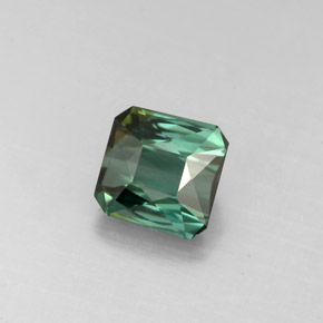 Tormalina naturale verde da 1,45 ct, taglio smeraldo, VVS-VS