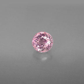 Tormalina naturale rosa da 0,88 ct, taglio rotondo, VVS-VS