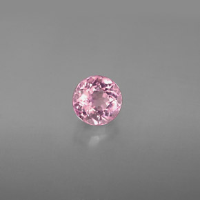 Tormalina naturale rosa da 0,88 ct, taglio rotondo, VVS-VS