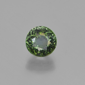 Tormalina naturale verde da 1,11 ct, taglio rotondo, VS