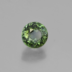 Tormalina naturale verde da 1,11 ct, taglio rotondo, VS