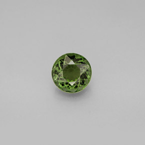 Tormalina naturale verde da 1,23 ct, taglio rotondo, VVS