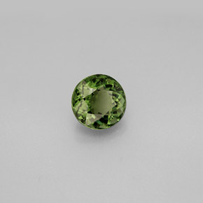 Tormalina naturale verde da 1,23 ct, taglio rotondo, VVS