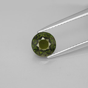 Tormalina naturale  da 1,25 ct, taglio rotondo, VS
