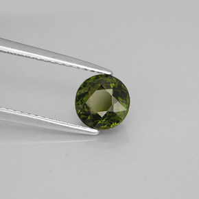 Tormalina naturale  da 1,25 ct, taglio rotondo, VS
