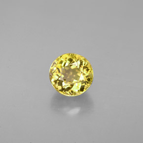 Tormalina naturale giallo da 1,11 ct, taglio rotondo, VS