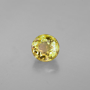 Tormalina naturale giallo da 1,11 ct, taglio rotondo, VS