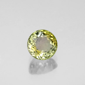 Tormalina naturale verde da 0,91 ct, taglio rotondo, VVS