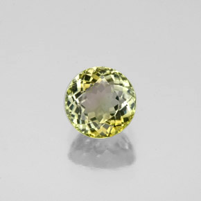 Tormalina naturale verde da 0,91 ct, taglio rotondo, VVS