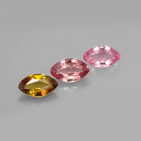 Tormalina naturale multicolore da 1,96 ct, marchesa, VVS-VS