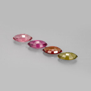 Tormalina naturale multicolore da  ct, marchesa, VVS-VS