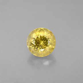 Tormalina naturale giallo da 1,26 ct, taglio rotondo, VS-SI