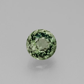 Tormalina naturale verde da 1,29 ct, taglio rotondo, VS