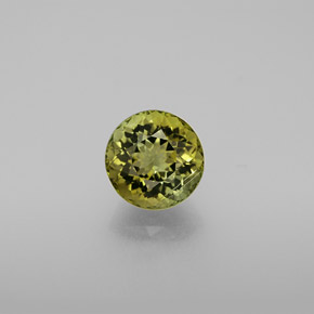 Tormalina naturale verde da 1,53 ct, taglio rotondo, VS