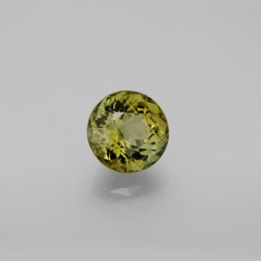 Tormalina naturale verde da 1,53 ct, taglio rotondo, VS