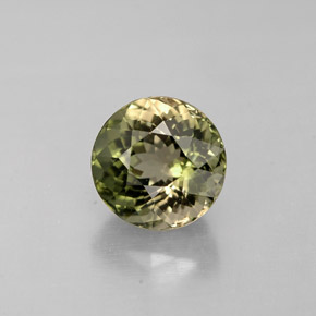 Tormalina naturale verde da 1,51 ct, taglio rotondo, VVS-VS