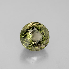 Tormalina naturale verde da 1,51 ct, taglio rotondo, VVS-VS
