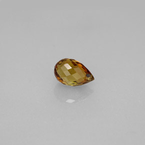 Tormalina naturale marrone da 0,73 ct, briolette, VVS-VS
