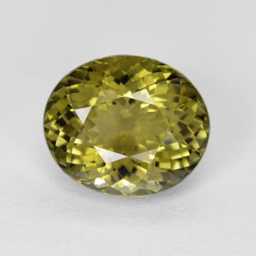 Tormalina naturale verde da 1,59 ct, taglio ovale, VS