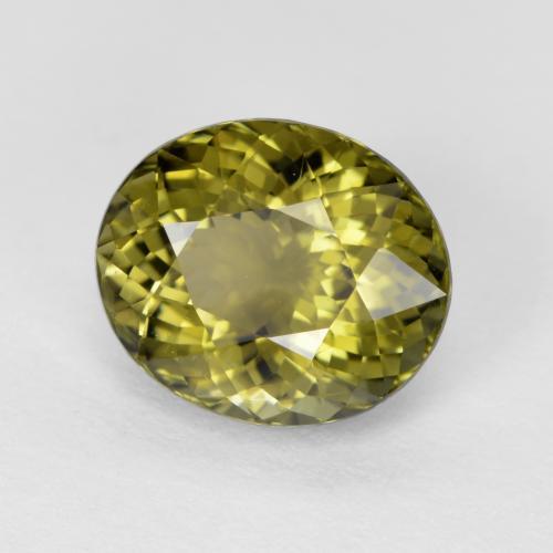 Tormalina naturale verde da 1,59 ct, taglio ovale, VS