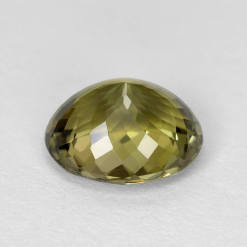 Tormalina naturale verde da 1,59 ct, taglio ovale, VS
