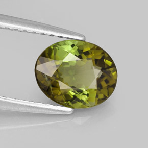 Tormalina naturale multicolore da 1,34 ct, taglio ovale, VS