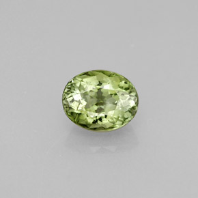 Tormalina naturale verde da 1,24 ct, taglio ovale, VVS-VS