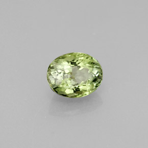 Tormalina naturale verde da 1,24 ct, taglio ovale, VVS-VS