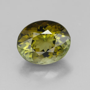 Tormalina naturale verde da 2,12 ct, taglio ovale, VVS-VS
