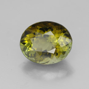 Tormalina naturale verde da 2,12 ct, taglio ovale, VVS-VS