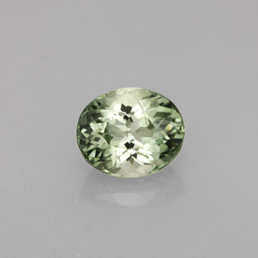 Tormalina naturale verde da 1,52 ct, taglio ovale, VS