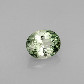 Tormalina naturale verde da 1,52 ct, taglio ovale, VS