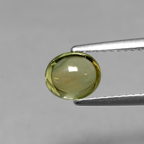 Tormalina naturale verde da 1,14 ct, taglio ovale, trasparente