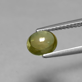 Tormalina naturale verde da 1,14 ct, taglio ovale, trasparente