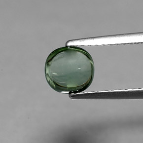 Tormalina naturale verde da 0,97 ct, taglio a cuscino, trasparente