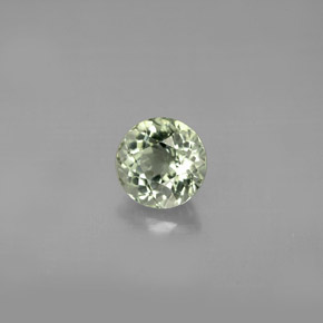 Tormalina naturale verde da 0,90 ct, taglio rotondo, VVS-VS
