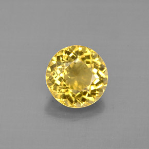 Tormalina naturale giallo da 0,99 ct, taglio rotondo, VS