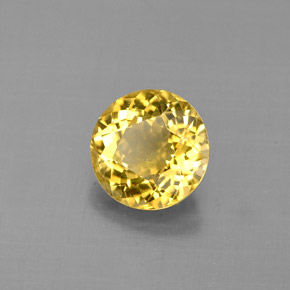 Tormalina naturale giallo da 0,99 ct, taglio rotondo, VS