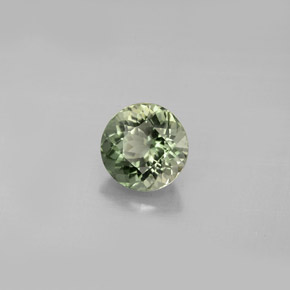 Tormalina naturale verde da 1,11 ct, taglio rotondo, VVS-VS