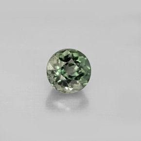 Tormalina naturale verde da 1,31 ct, taglio rotondo, VS