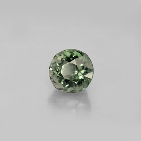Tormalina naturale verde da 1,31 ct, taglio rotondo, VS