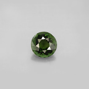 Tormalina naturale verde da 0,91 ct, taglio rotondo, VS