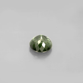 Tormalina naturale verde da 0,90 ct, taglio rotondo, VVS-VS