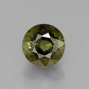 Tormalina naturale multicolore da 1,21 ct, taglio rotondo, VS