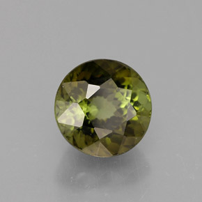 Tormalina naturale multicolore da 1,21 ct, taglio rotondo, VS