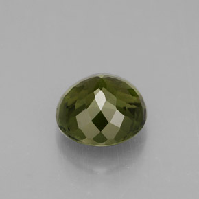 Tormalina naturale verde da 1,30 ct, taglio rotondo, VS