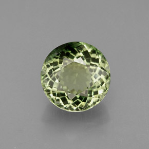 Tormalina naturale verde da 1,18 ct, taglio rotondo, VS
