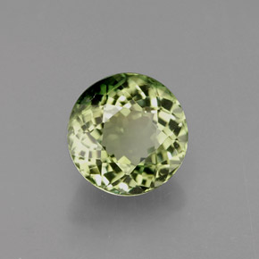 Tormalina naturale verde da 1,18 ct, taglio rotondo, VS