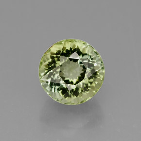 Tormalina naturale verde da 1,24 ct, taglio rotondo, VS